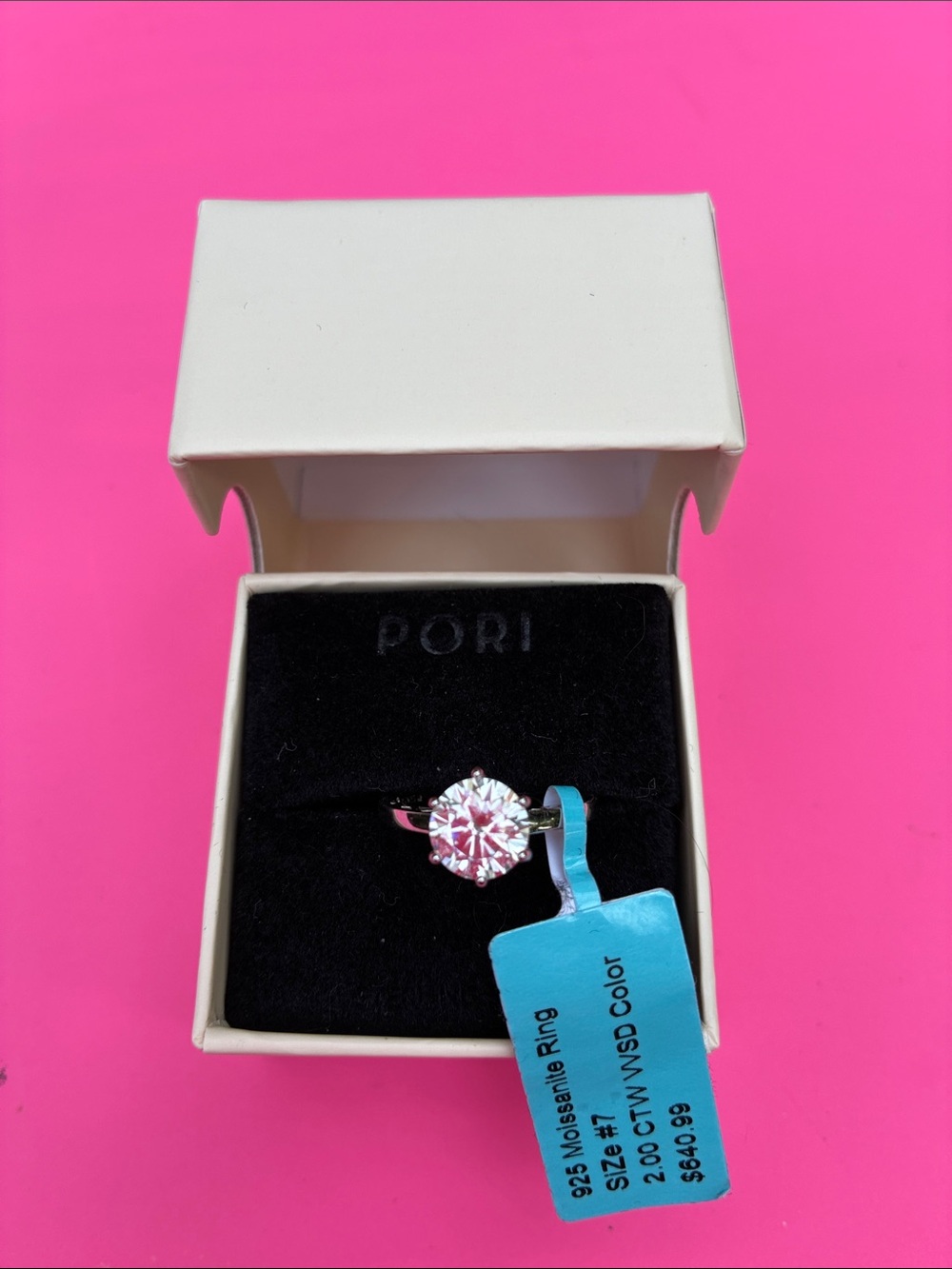Moissanite 2 CWT solitaire ring NWT
